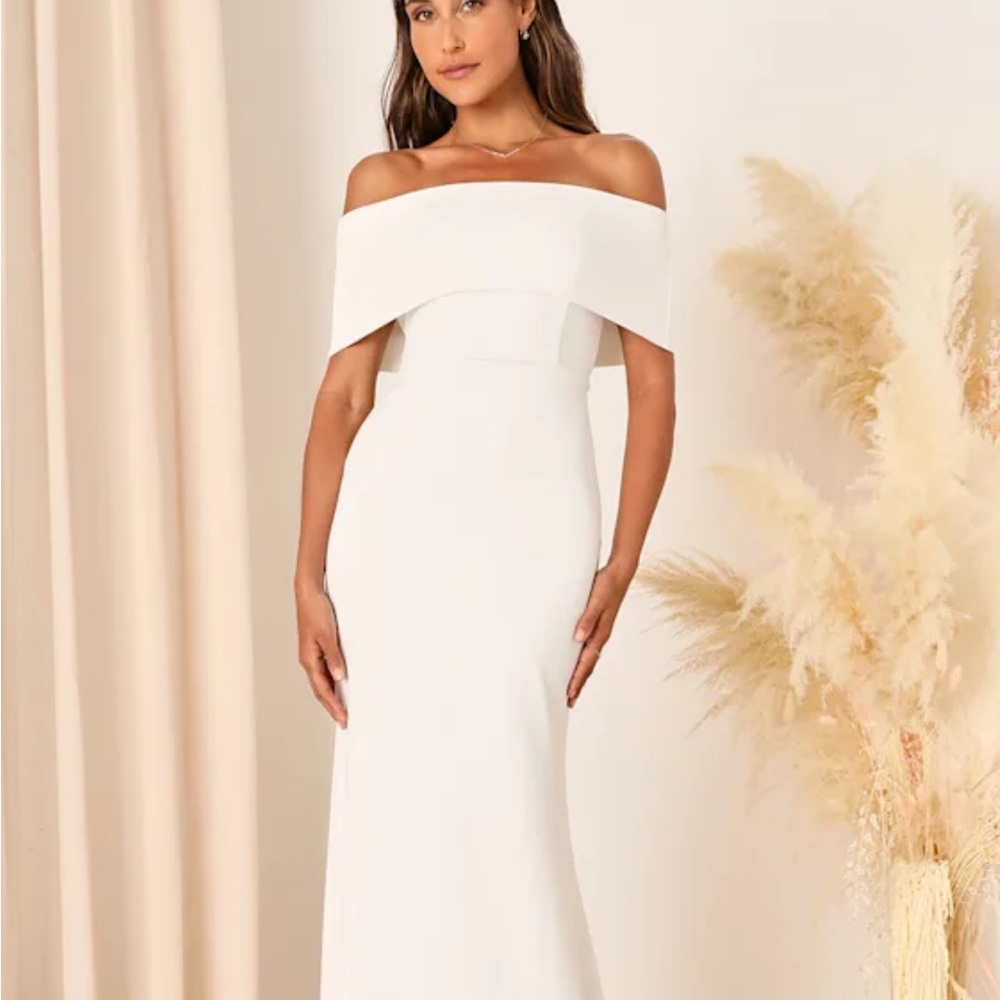 Lulu's Off the shoulder White Dress
